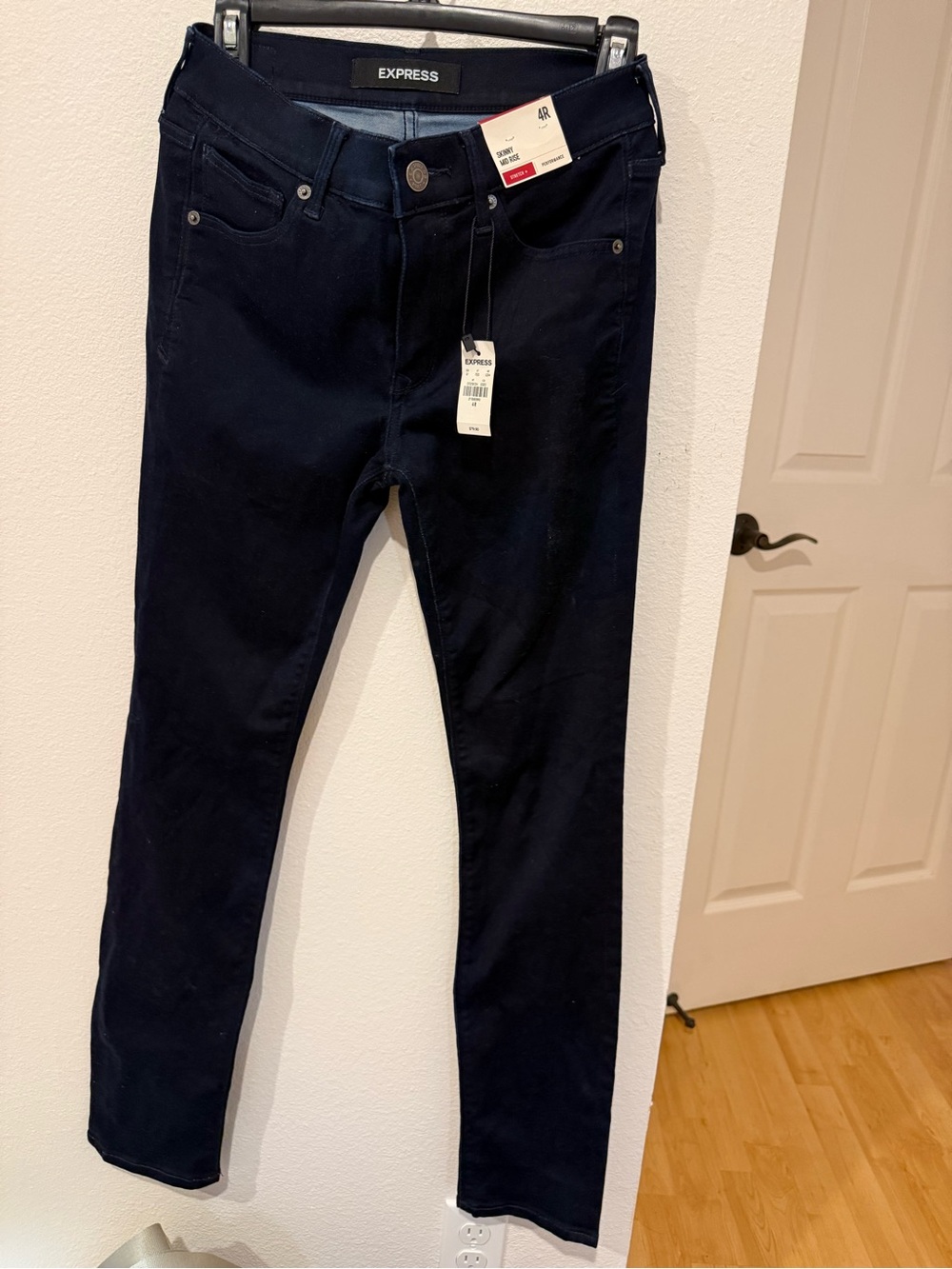 Express Navy Blue Mid Rise Skinny Jeans